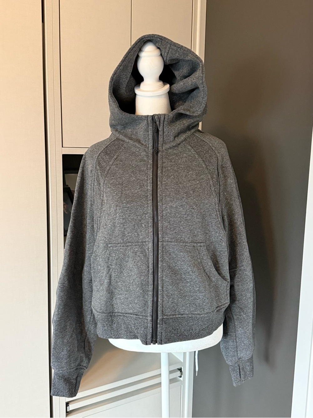 lululemon athletica Charcoal Gray Hooded Full-Zip Jacket